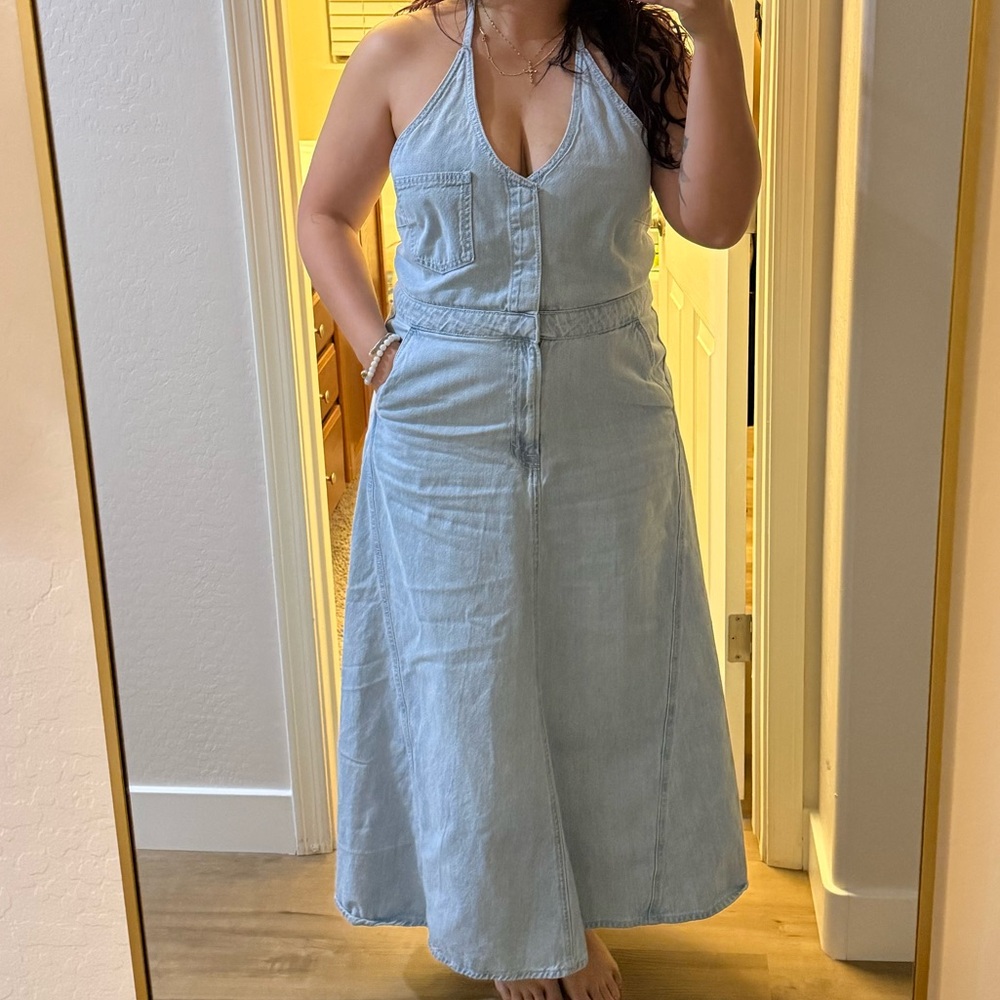 Women's Halter Neck Denim Maxi Dress - Universal Thread™